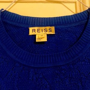 Royal blue knitted Reiss dress size xs. In great condition